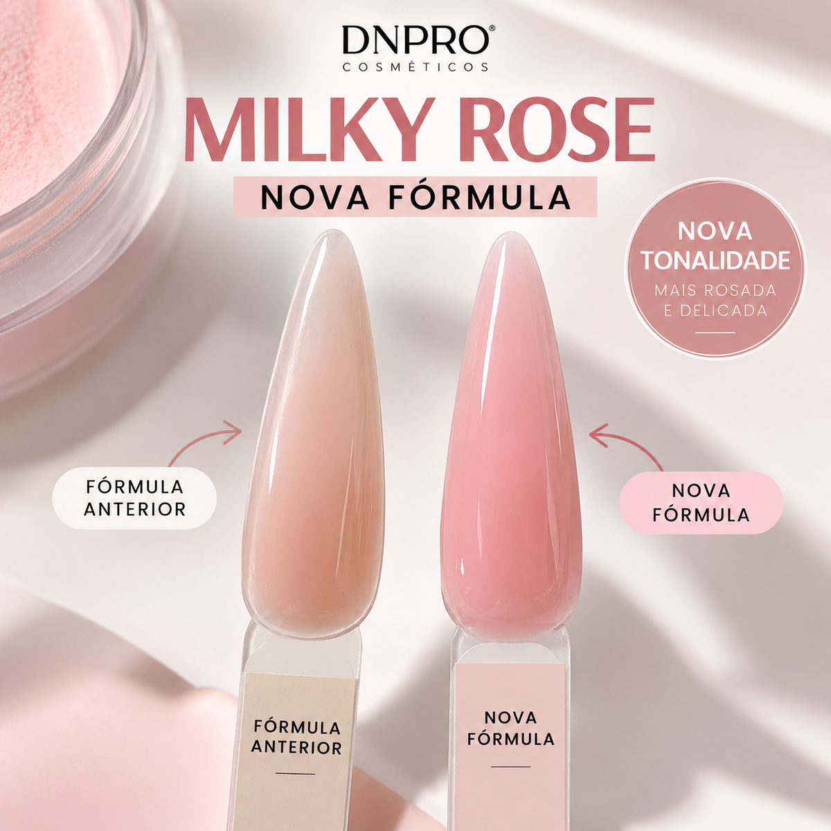 Acrílico Milky Rose – Nova Fórmula
