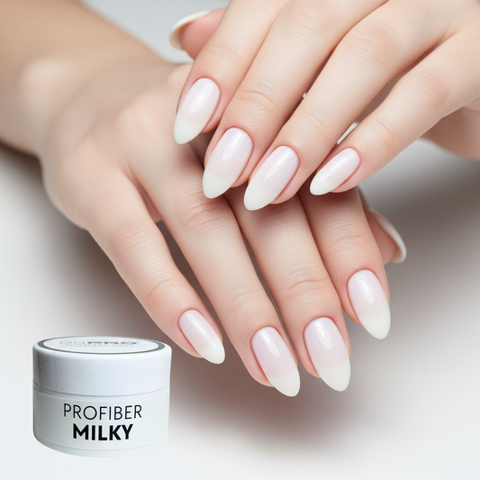 Gel Profiber Milky - Aplicação em Unhas